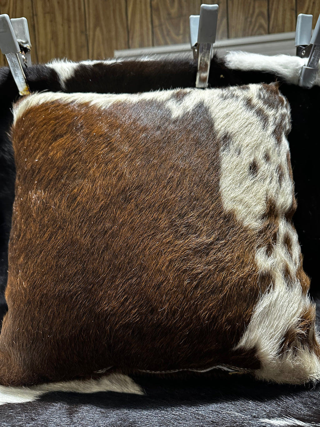 Cowhide pillow