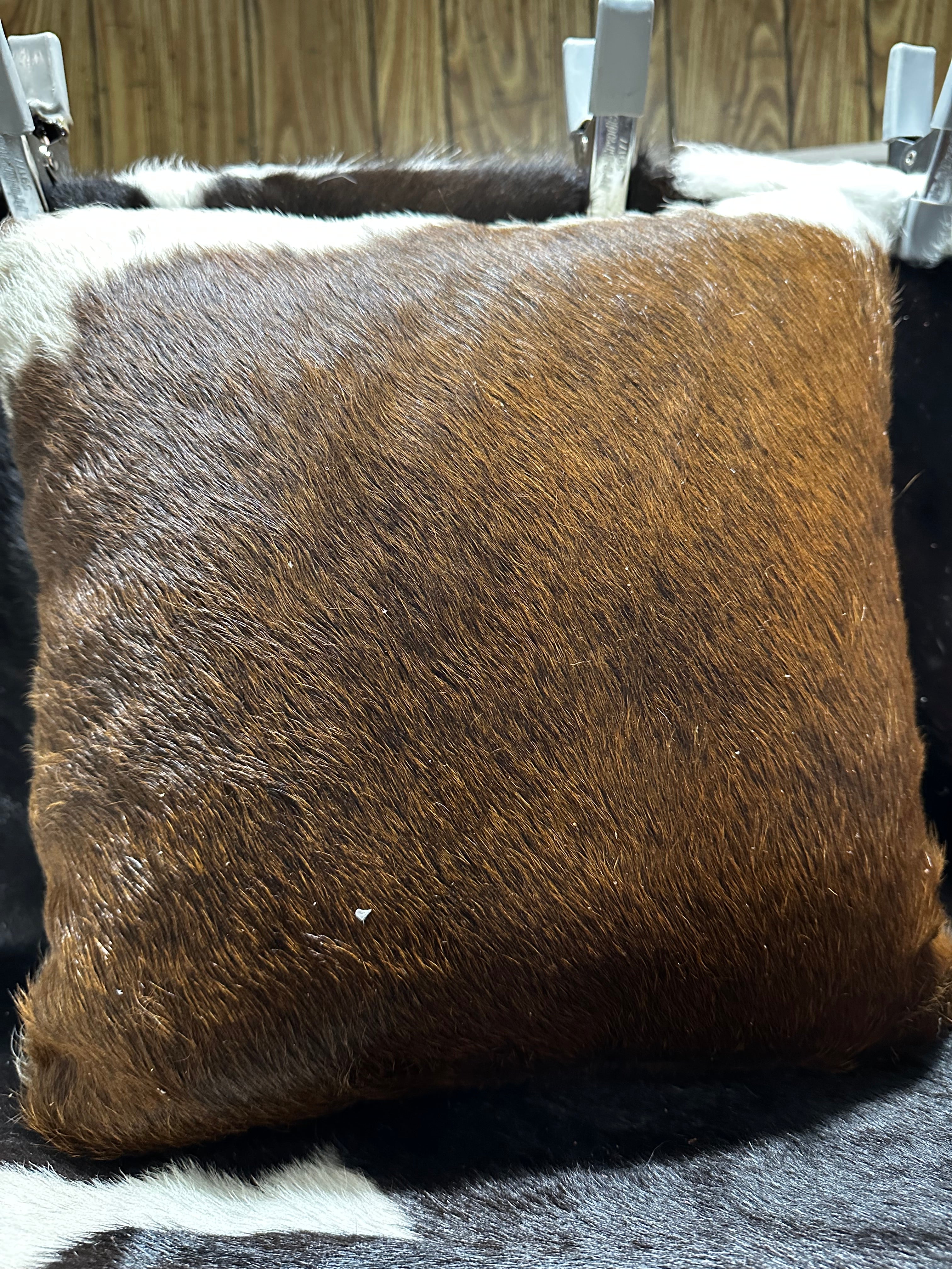 Cowhide pillow