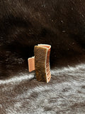 Cowhide hair clip