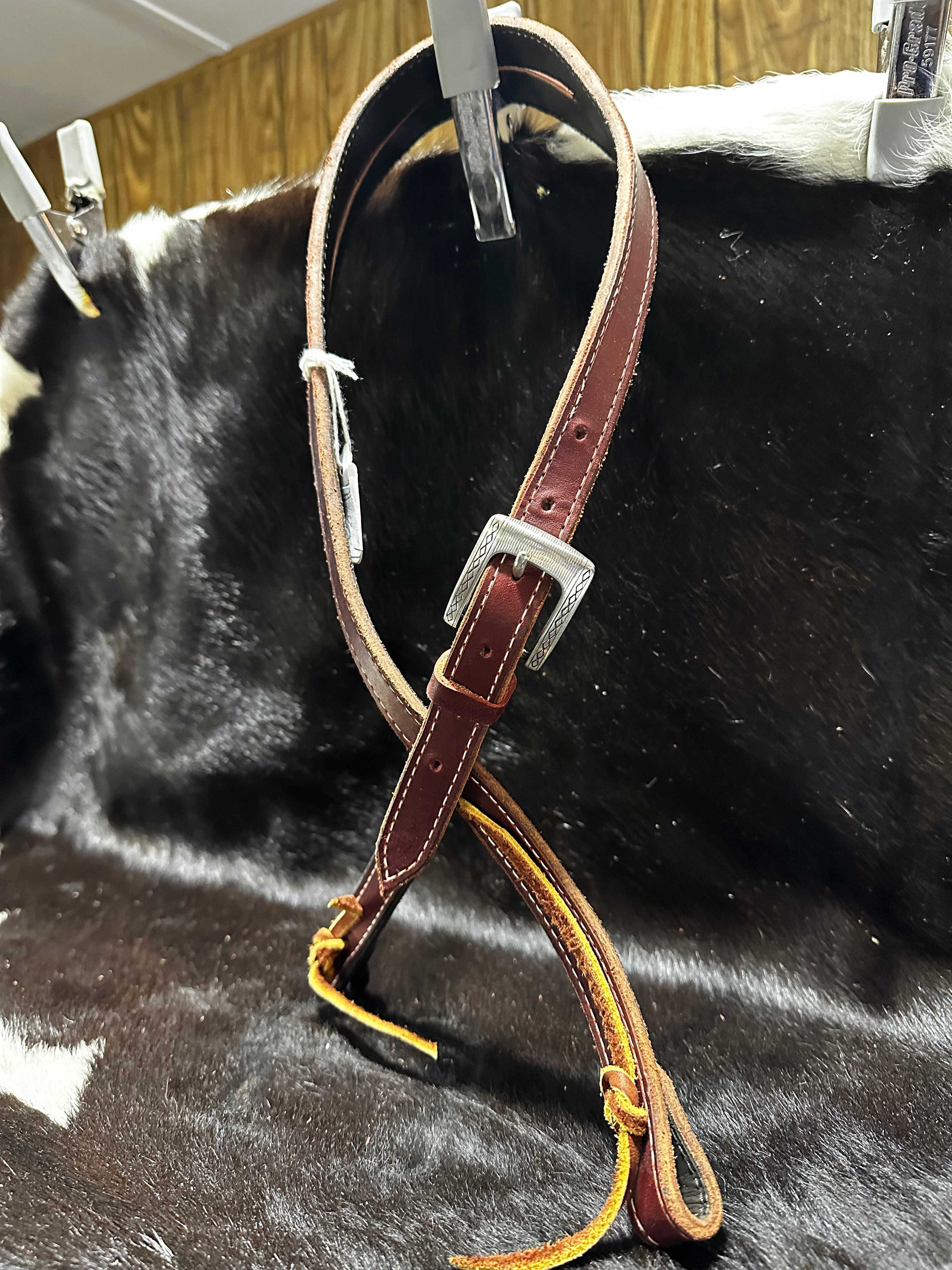 Latigo split ear headstall