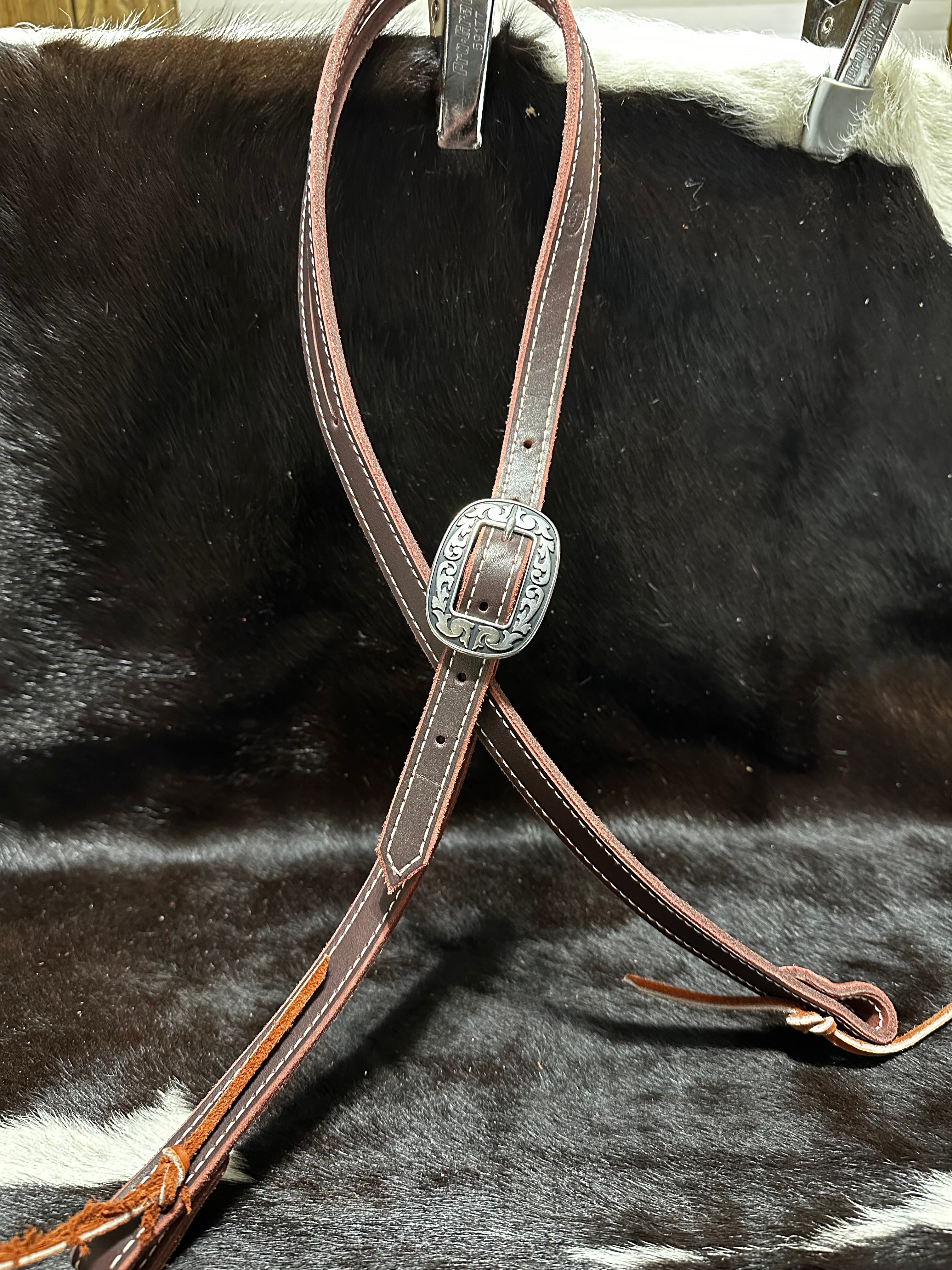 Latigo split ear headstall