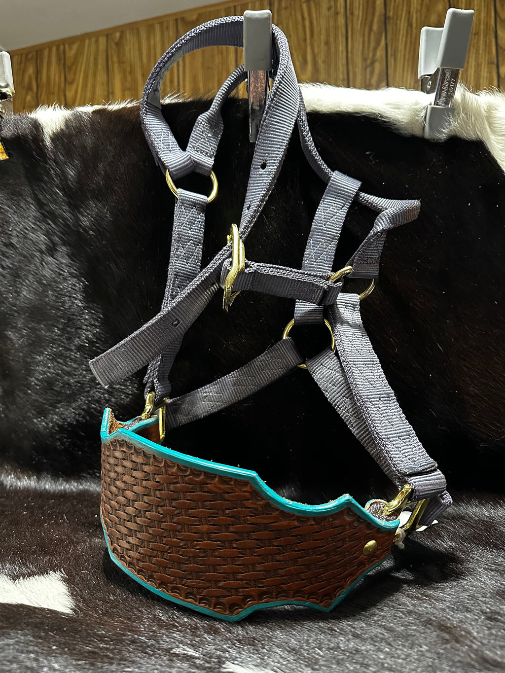 Basketweave noseband halter