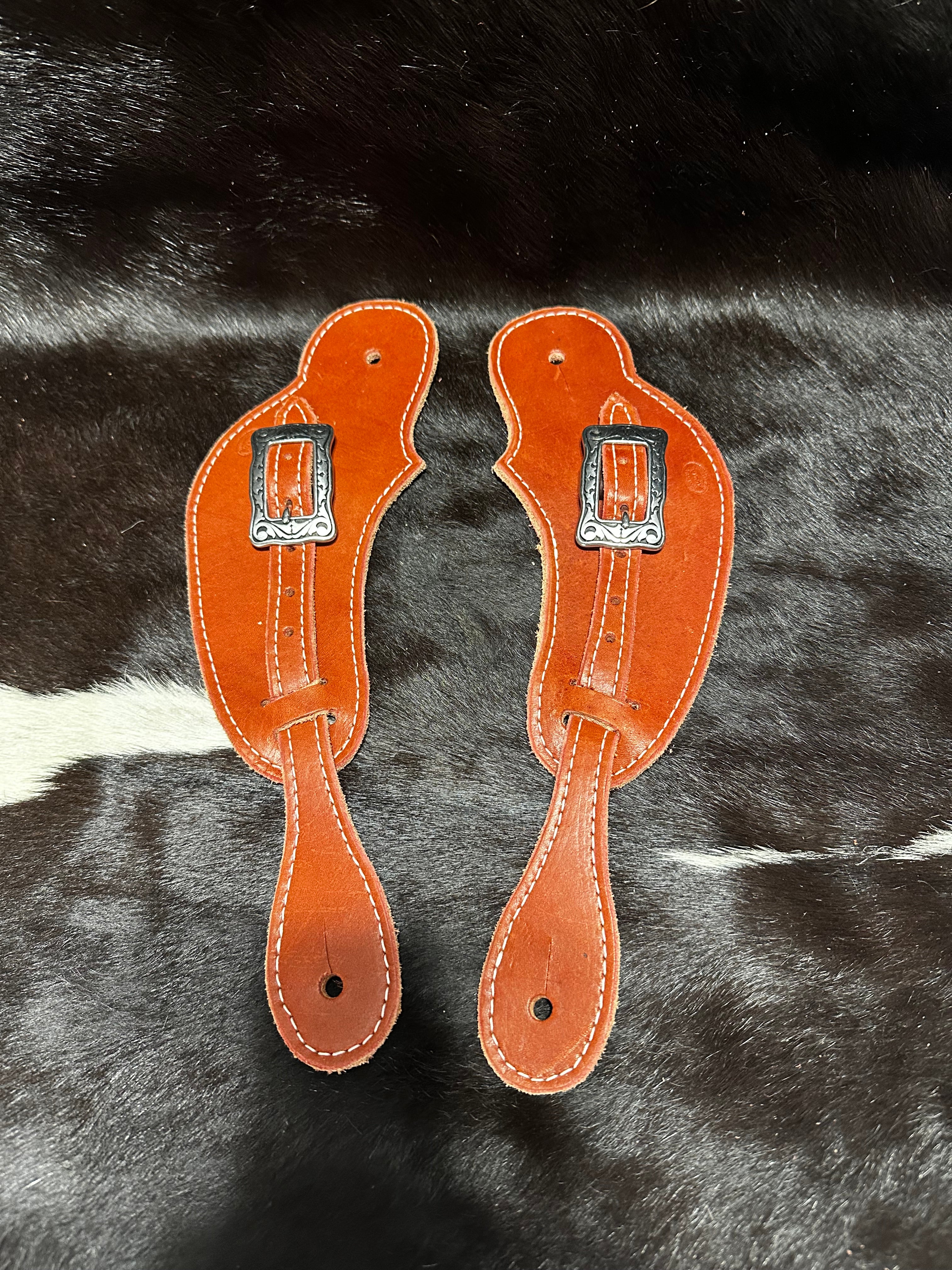 Light brown Latigo spur straps