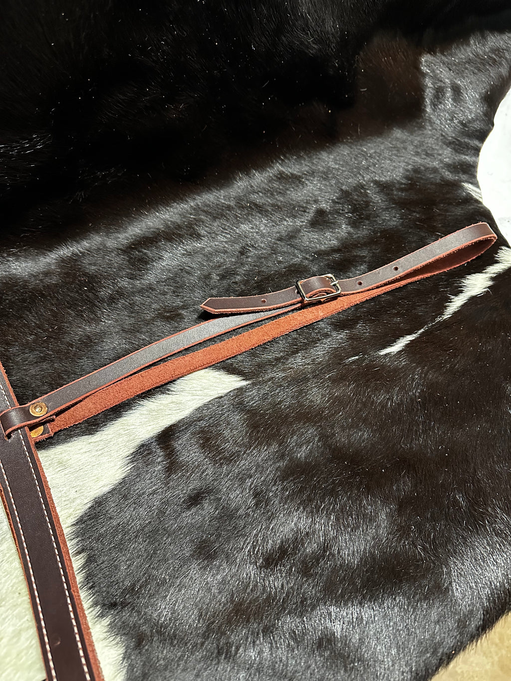 Leather tie down noseband