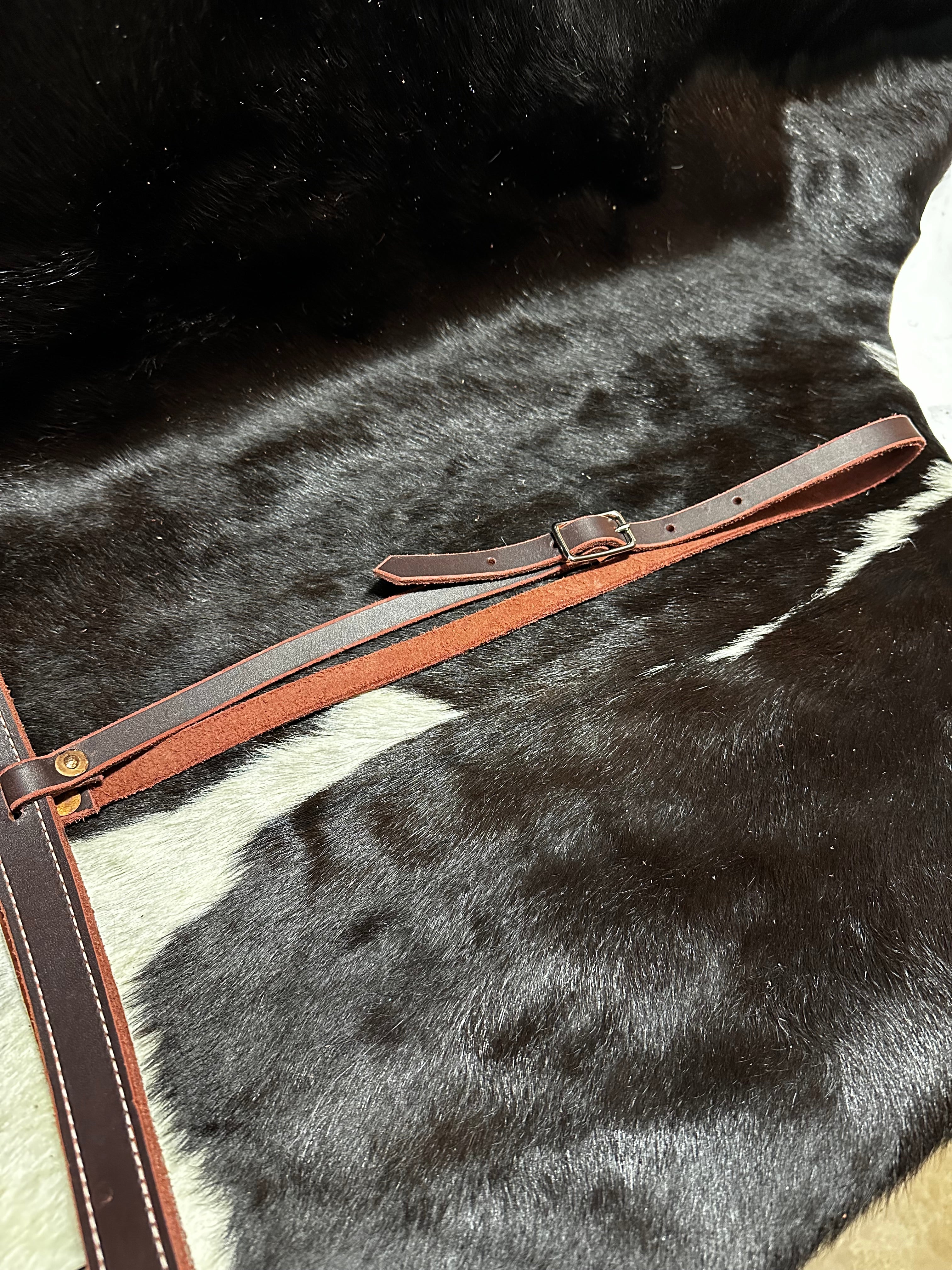 Leather tie down noseband