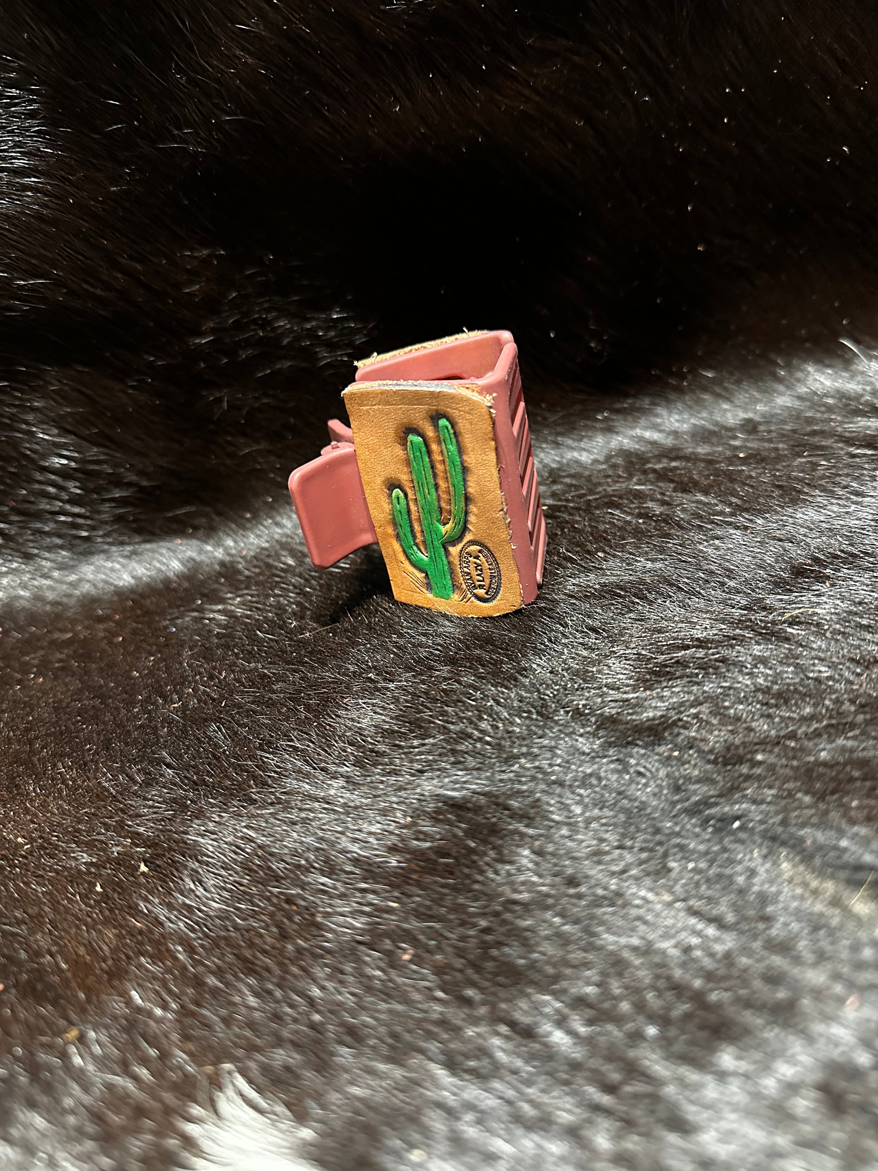 Mini cactus hair clip