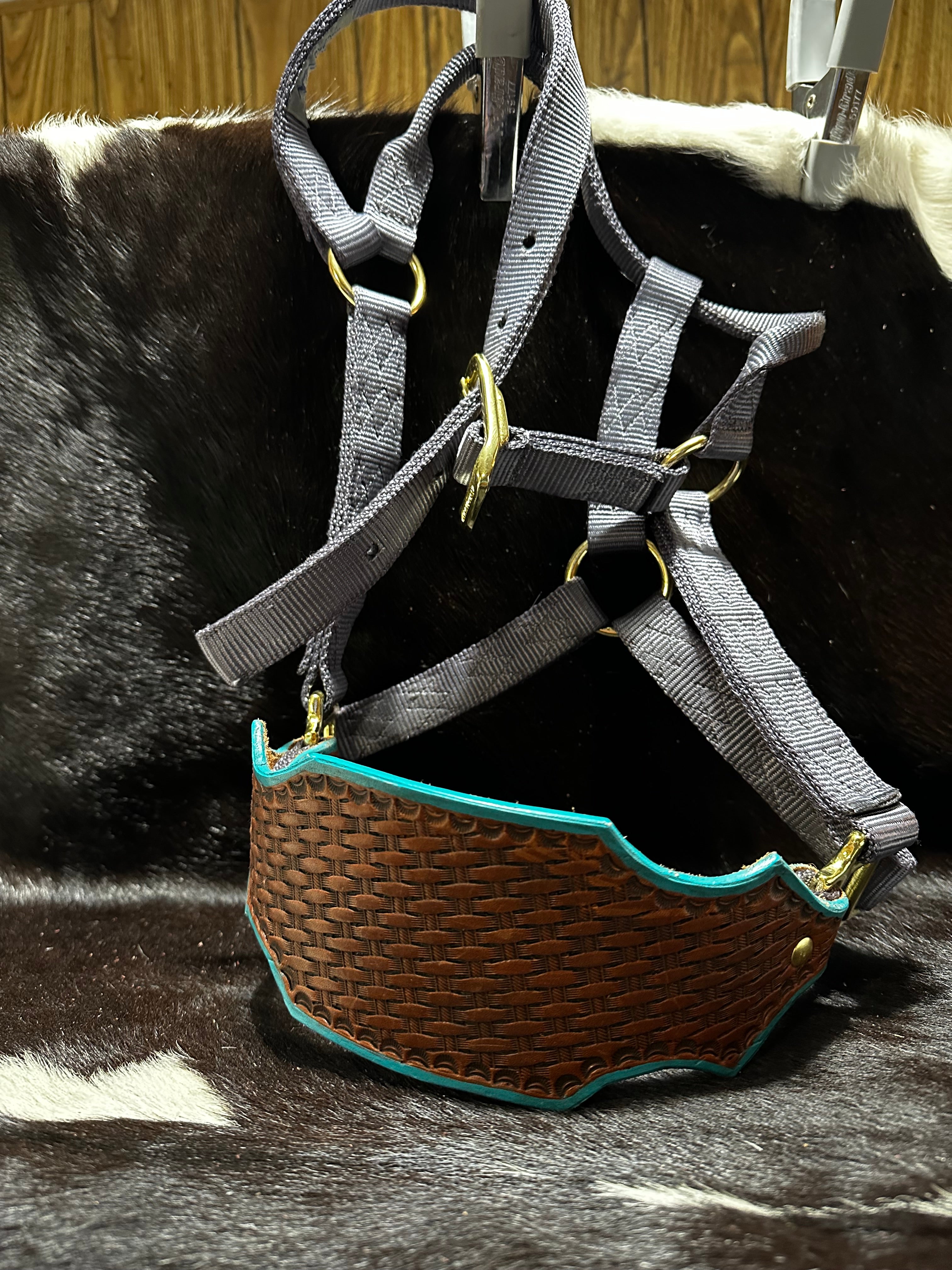 Basketweave noseband halter