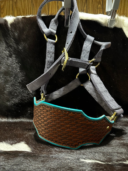 Basketweave noseband halter