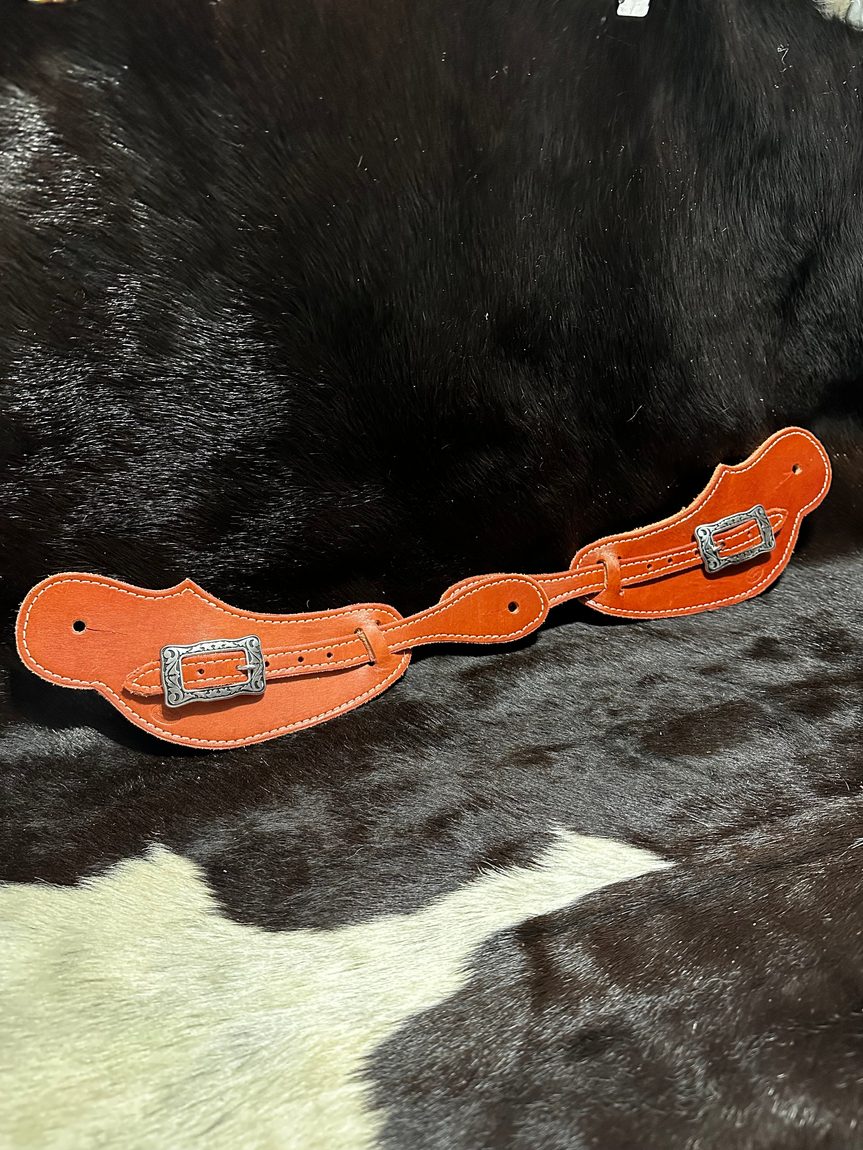 Light brown Latigo spur straps