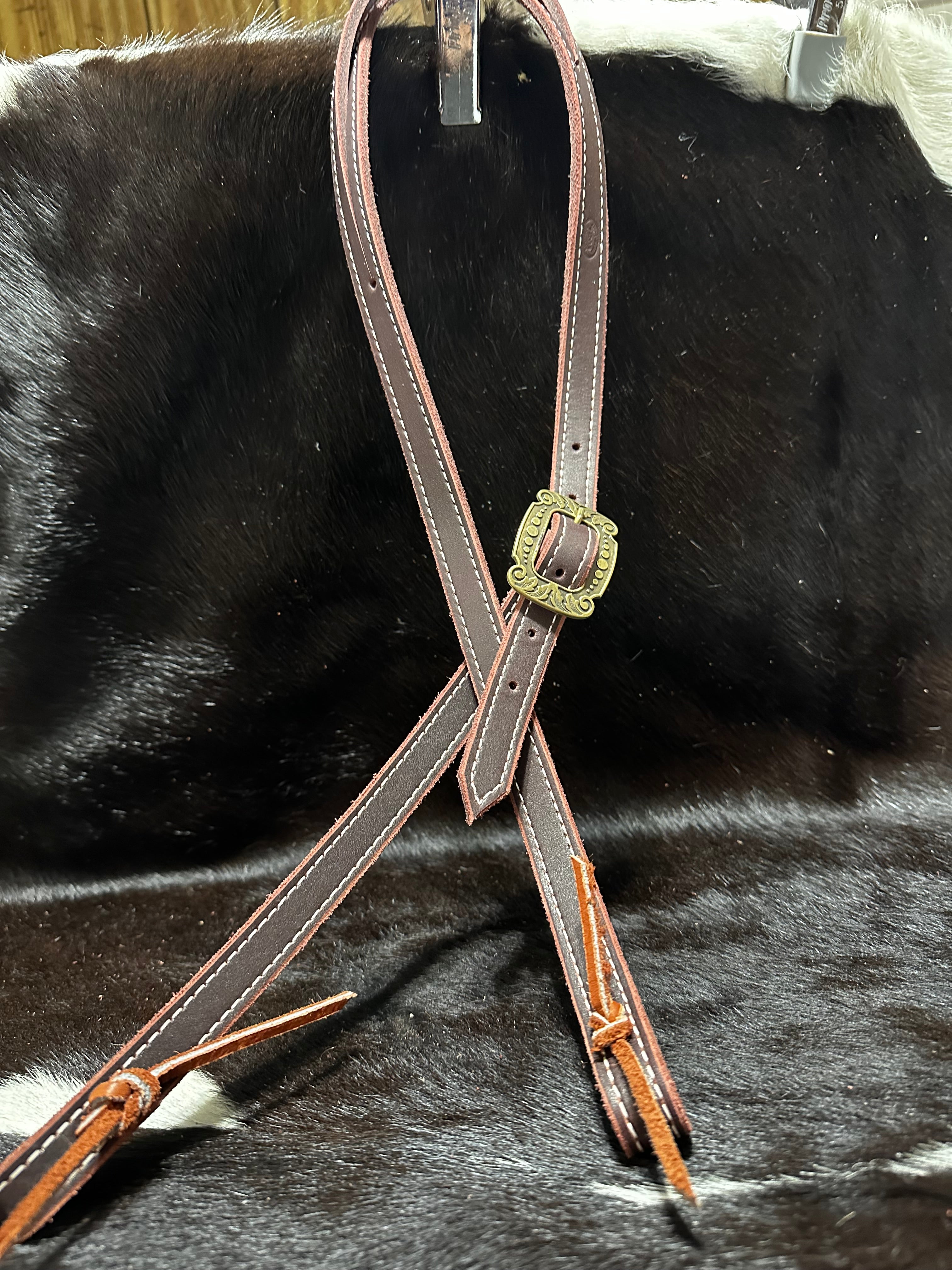 Latigo split ear headstall
