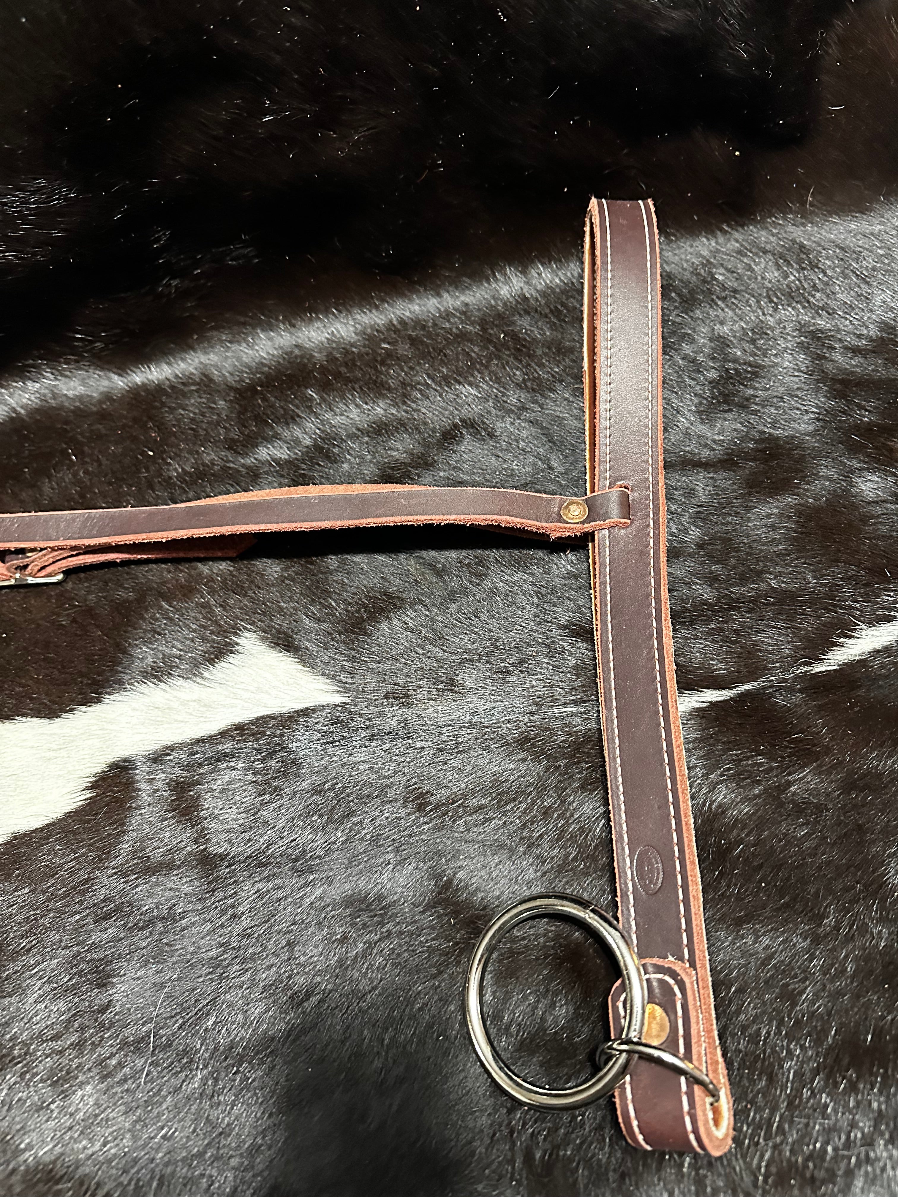 Leather tie down noseband